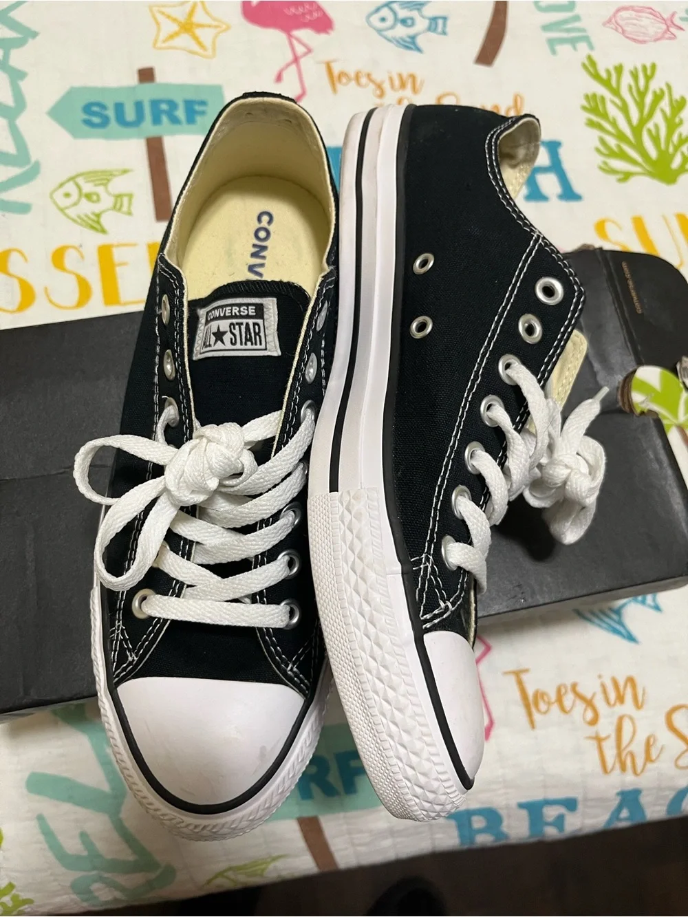 Converse Men’s Low Top Sneakers - Black & White